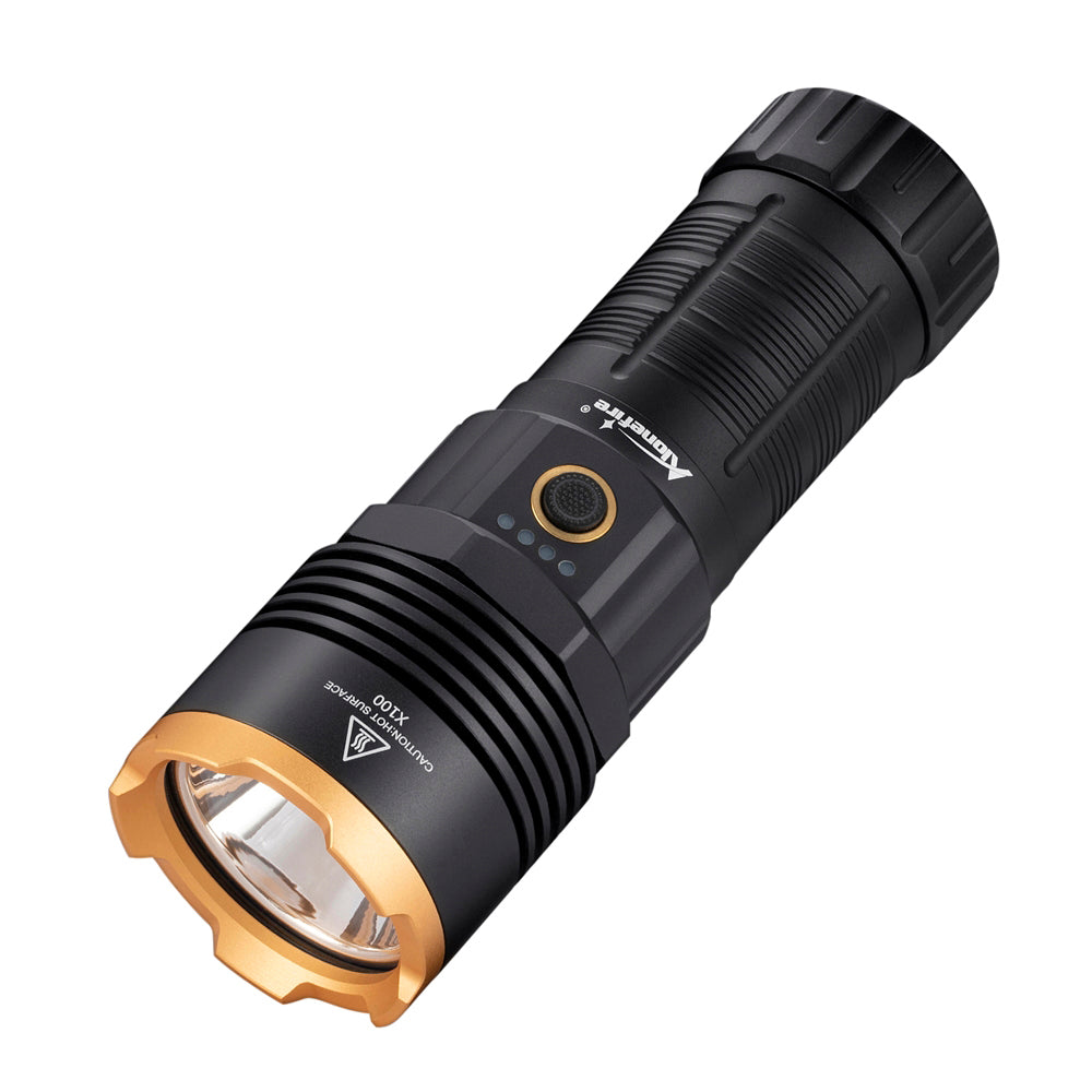 Alonefire X100 LED Flashlight 2050 High Lumens Super Bright USB C Rechargeable 5 Adjustable Modes Waterproof Flash Light Reverse Charging for Camping Emergency Hiking Home