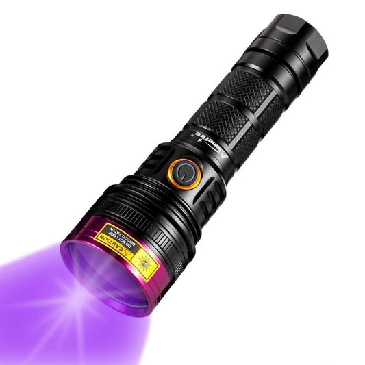 Alonefire SV18 12W 365nm UV Flashlight Powerful USB C Rechargeable Woods Lamp Black Light for Pet Urine Detection, Resin Curing, Minerals, Fishing,Scorpion, Bed Bug
