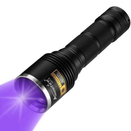 Alonefire SV13 15W 365nm UV Flashlight Rechargeable Ultraviolet Woods Lamp Powerful Black Light for Pet Urine Detector, Resin, Bed Bug, Scorpion, Fishing
