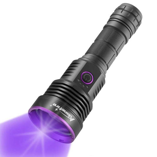 Alonefire SV43 36W 365nm UV Flashlight USB C Rechargeable Ultraviolet Black Light Woods Lamp for Pet Urine Detector, Resin Curing, Scorpion, Bed Bug, Fishing, Leak